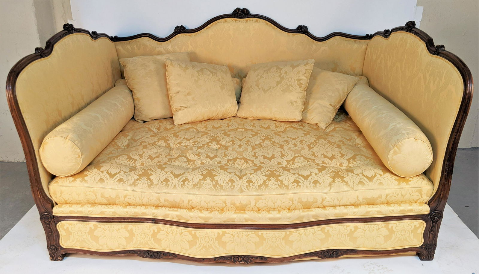 Antique Carved Walnut Daybed (1 of 15)