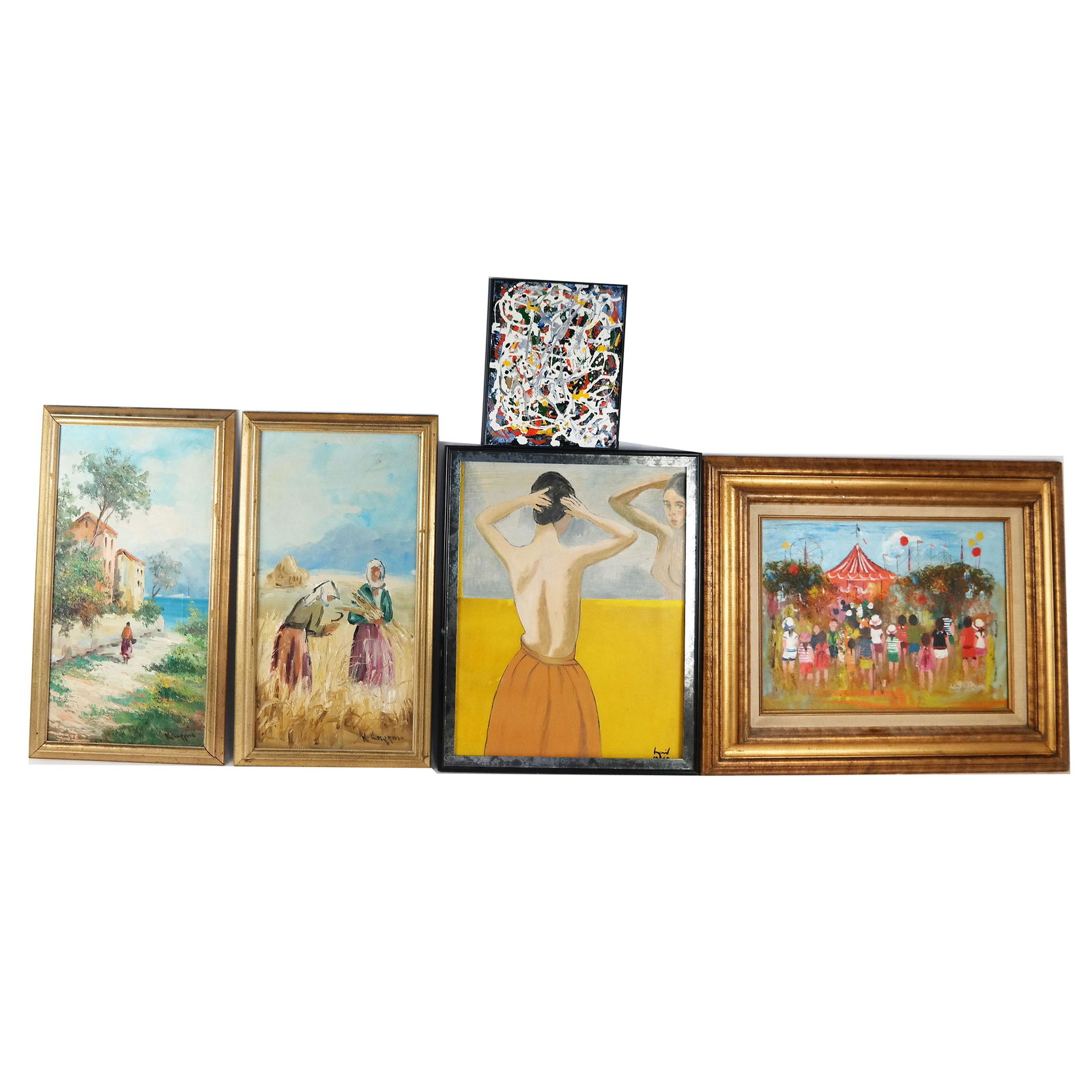 Five Assorted Art Works on Canvas (1 of 20)