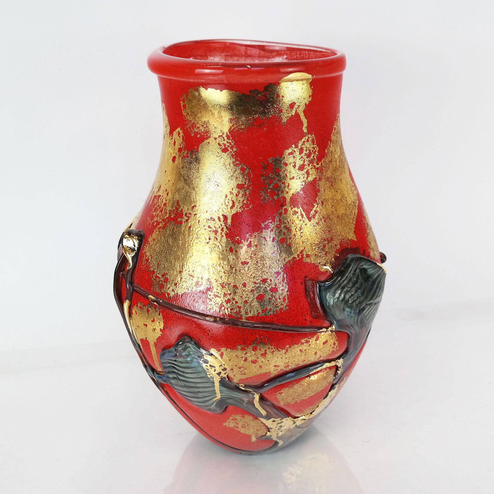 Jean Claude Novaro Painted Glass Vase (1 of 8)