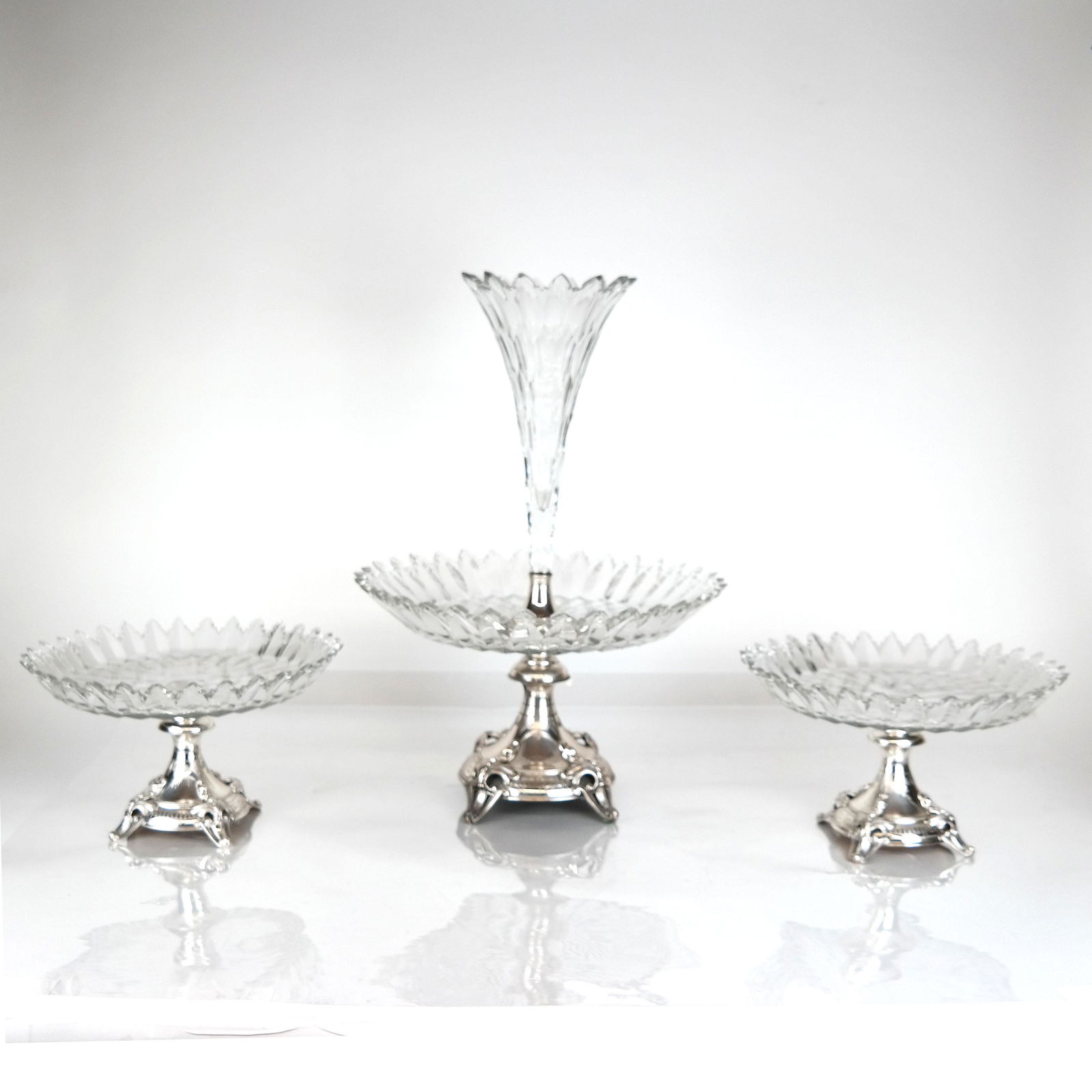 Continental Silver & Crystal Centerpiece Set (1 of 13)