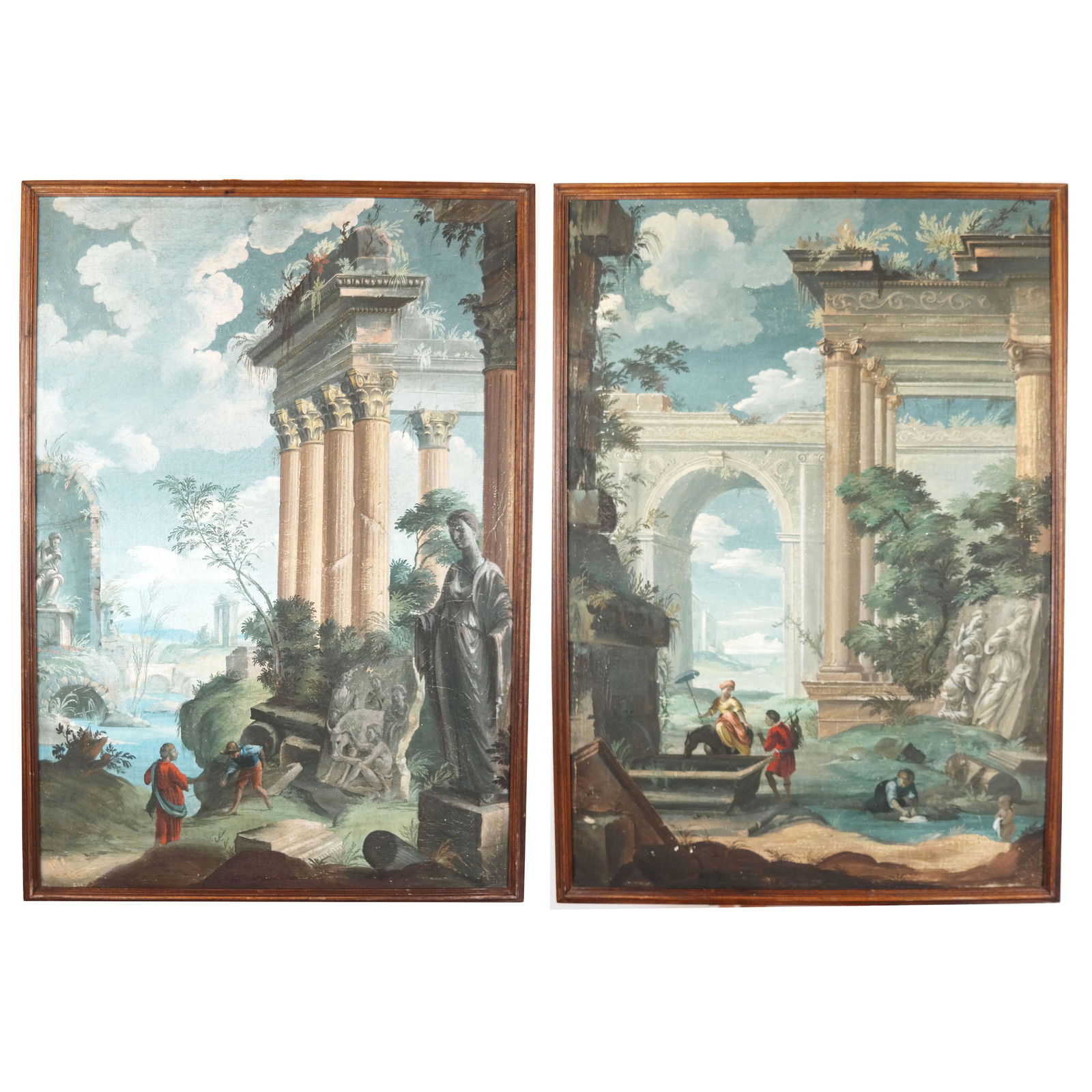 Pair of Continental Capriccios - Oil Paintings (1 of 20)