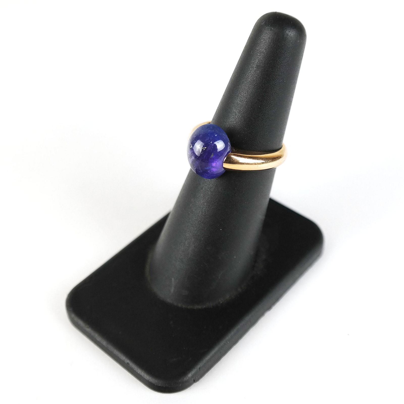 14K Yellow Gold & Blue Cabochon Ring (1 of 7)