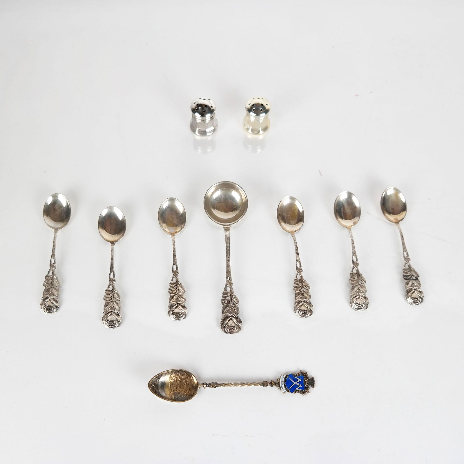 .800 Silver Spoons, Salt & Pepper, Other (10 Pcs) (1 of 10)
