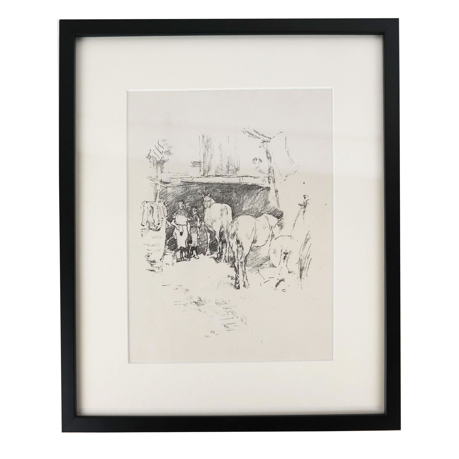 James WHISTLER: Horses, Figures - Lithograph (1 of 6)