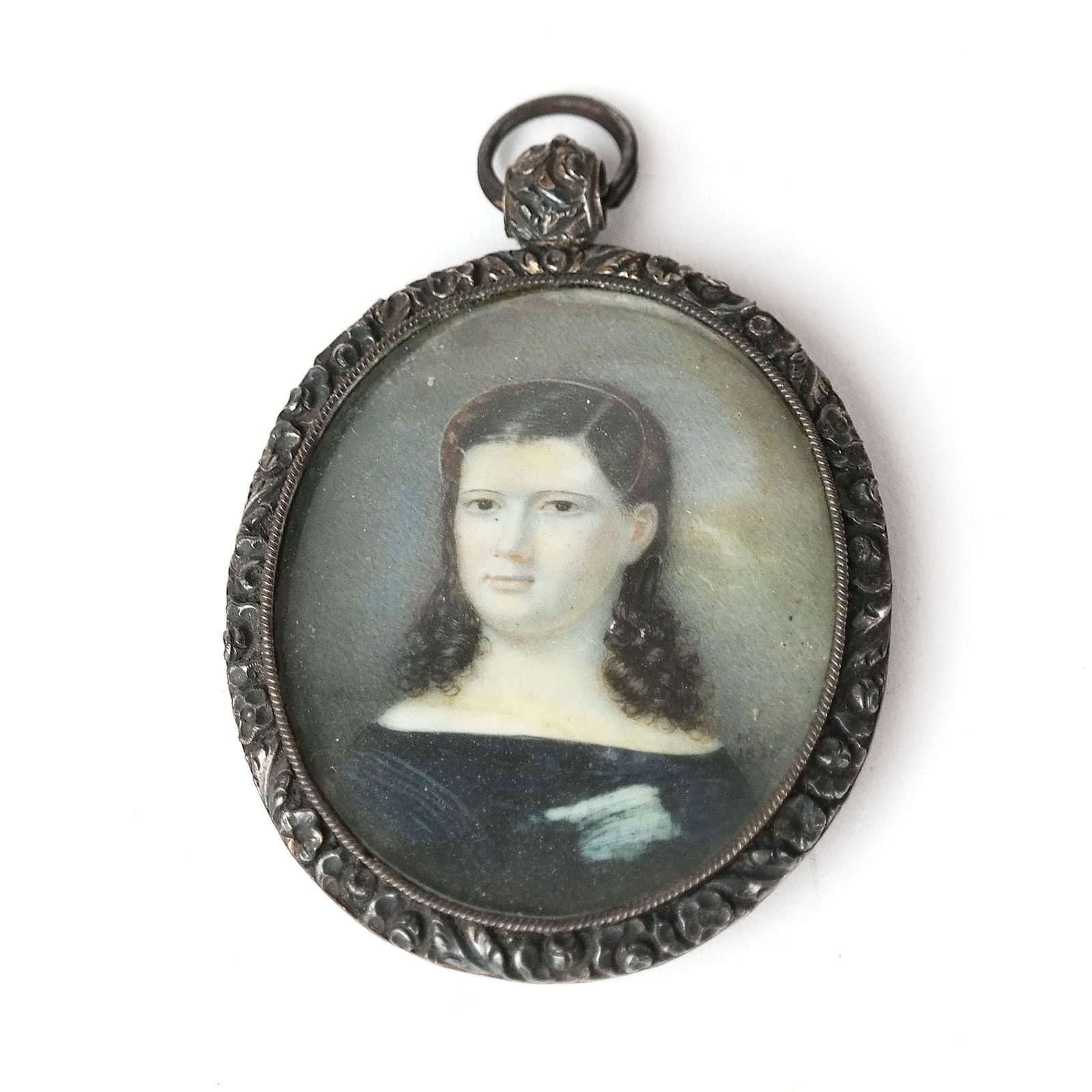 19th C. Miniature Portrait of a Lady (1 of 6)