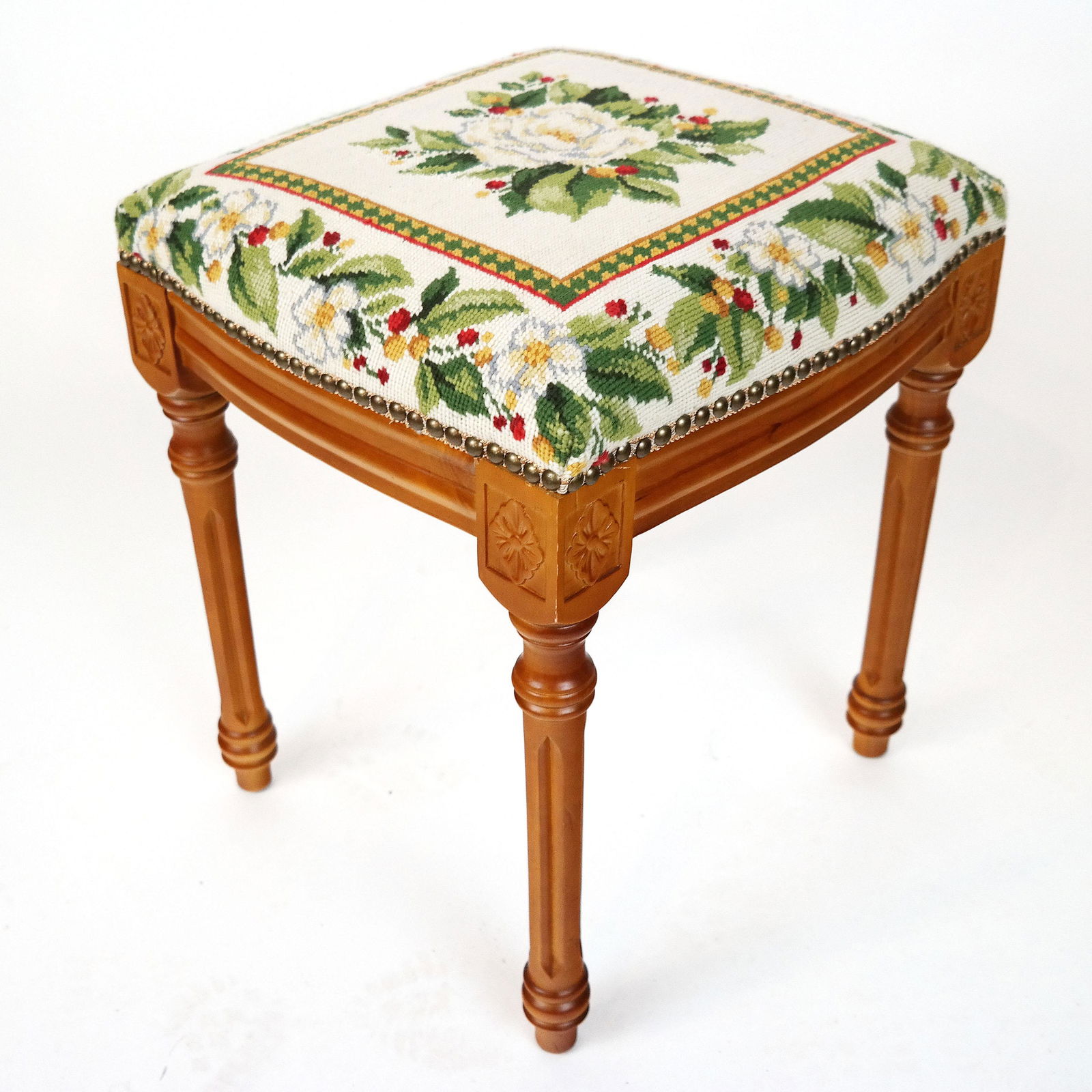 French-Style Square Stool (1 of 5)