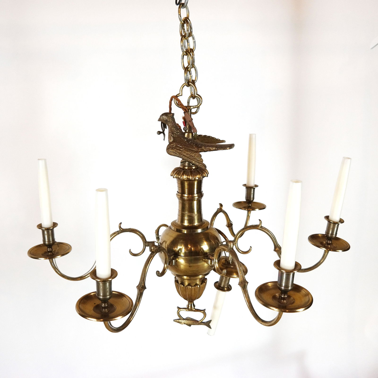 Antique Dutch Brass Chandelier (1 of 9)