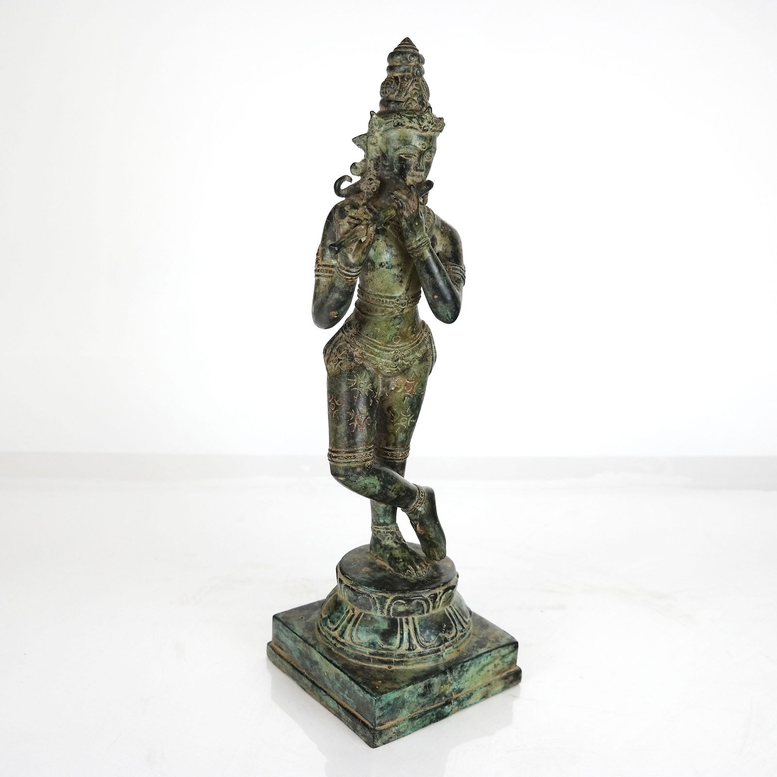 Asian Bronze Krishna Flute Player Dancer (1 of 9)