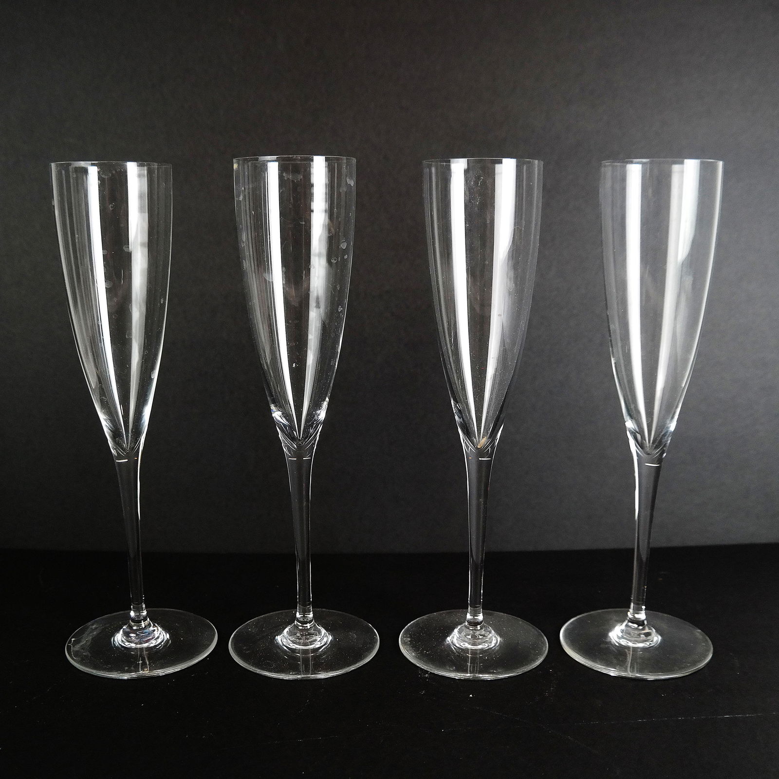 Four Baccarat Crystal Champagne Flutes (1 of 7)