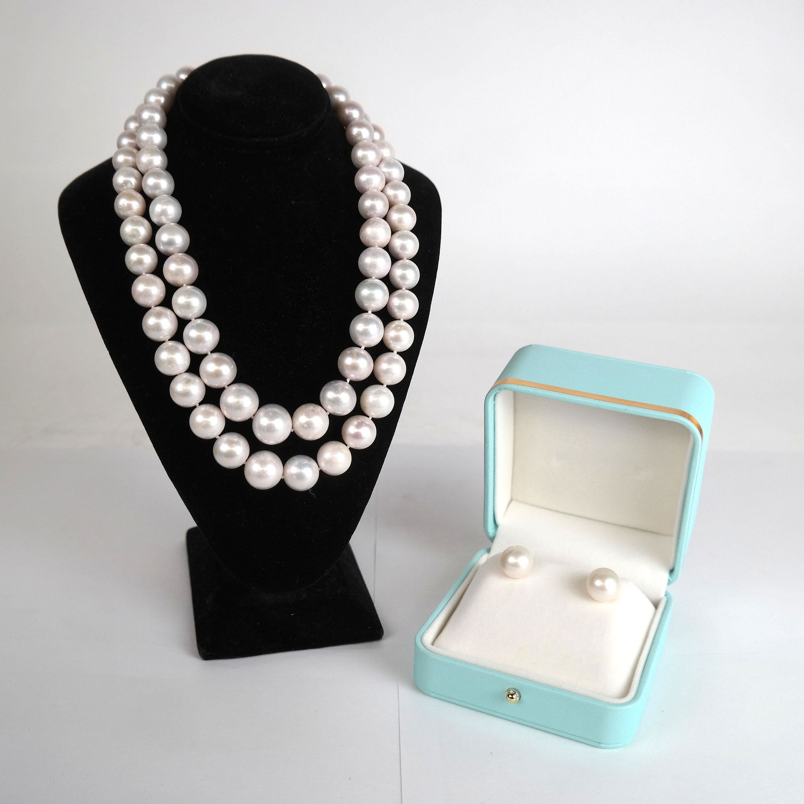 Double Strand South Sea Pearl Necklace Set (1 of 15)
