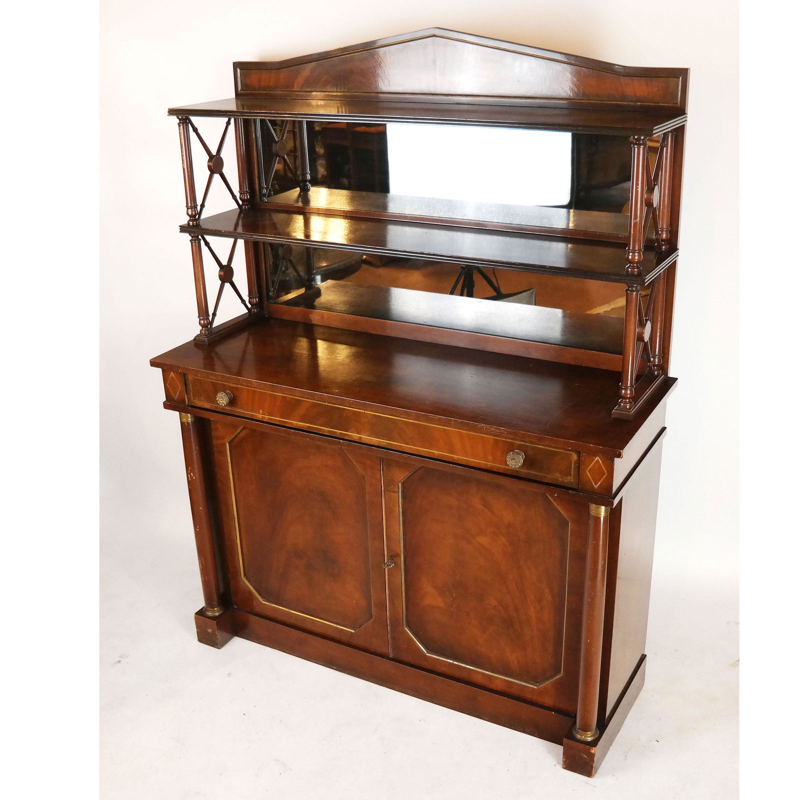 Regency-Style Mahogany Side Cabinet (1 of 7)