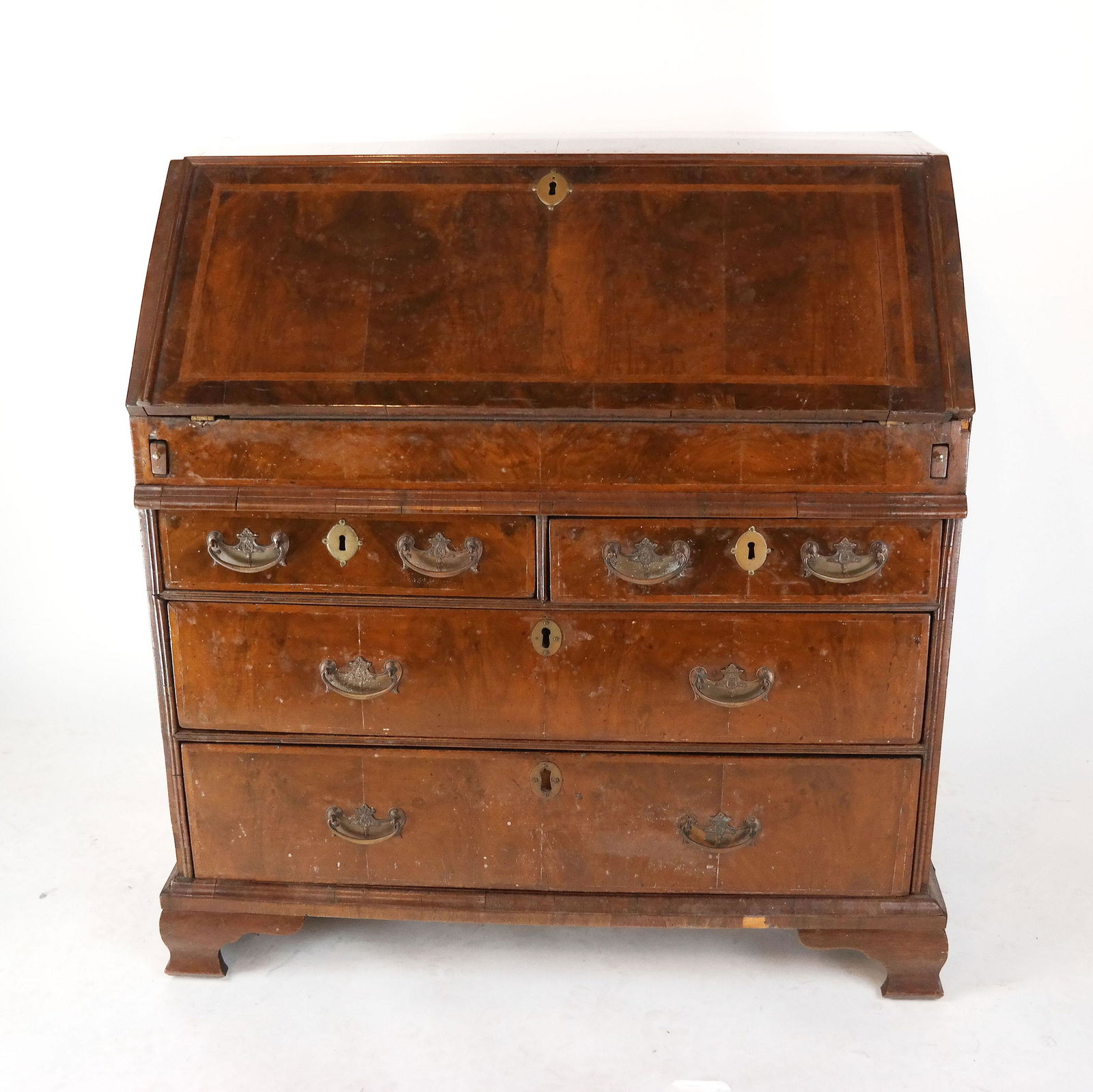 George I Inlaid Walnut Slant Top Desk (1 of 10)