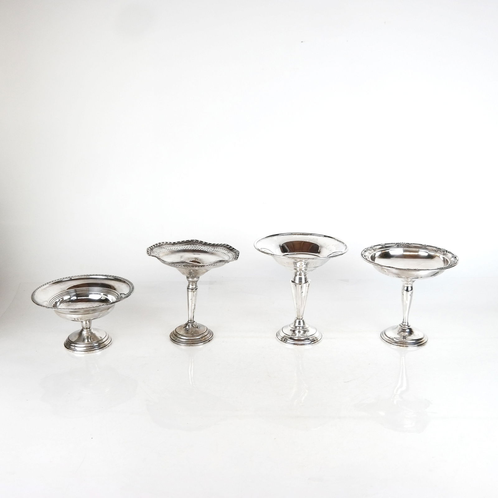 Lot of 4 Weighted Sterling Silver Tazzas (1 of 9)