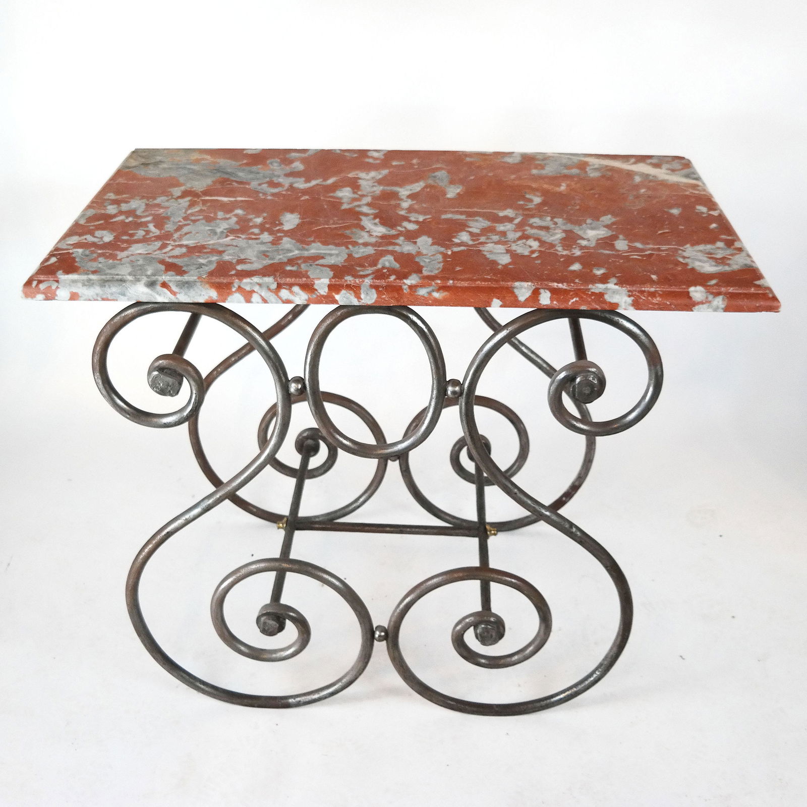 French Iron & Marble Baker's Table (1 of 9)