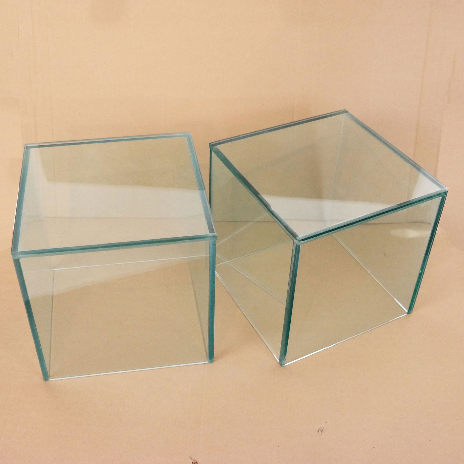 Pair of Glass Cube Occasional Tables (1 of 6)