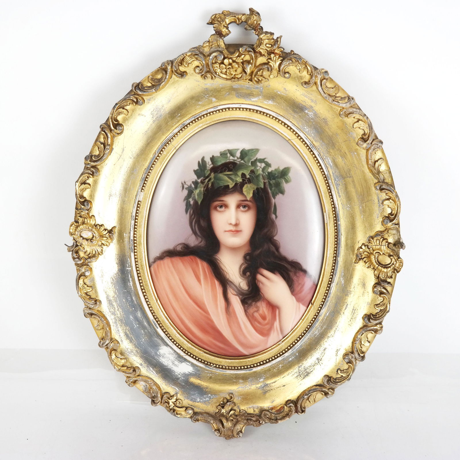 Oval Framed KPM Porcelain Portrait Plaque (1 of 8)