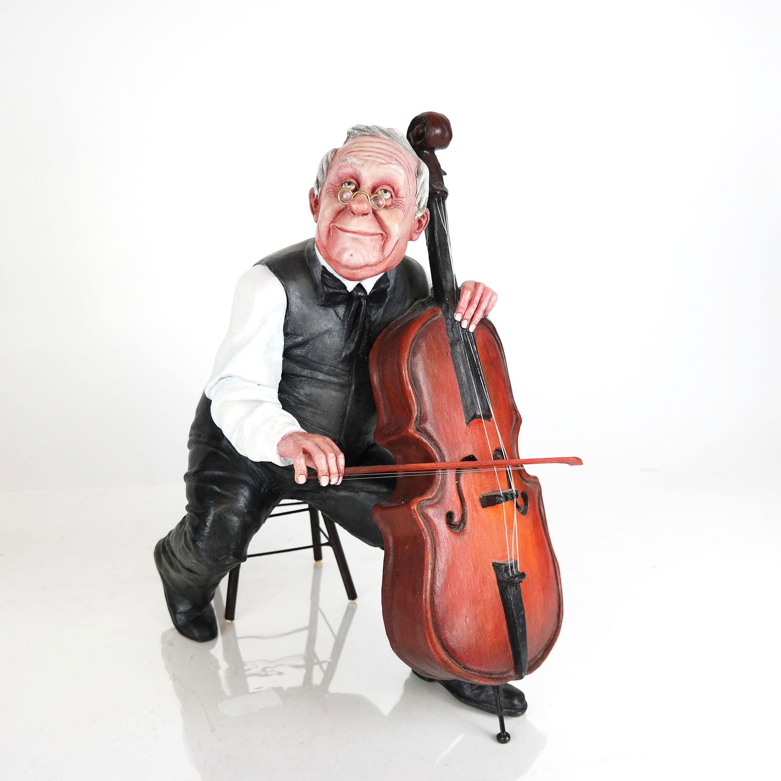 Painted Composition Figural Sculpture (1 of 8)