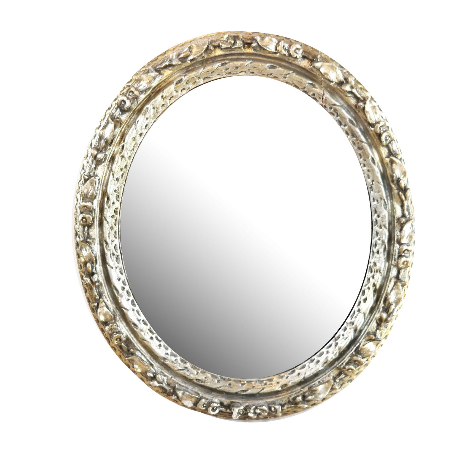 Antique Silver Gilt Carved Wood Mirror (1 of 5)