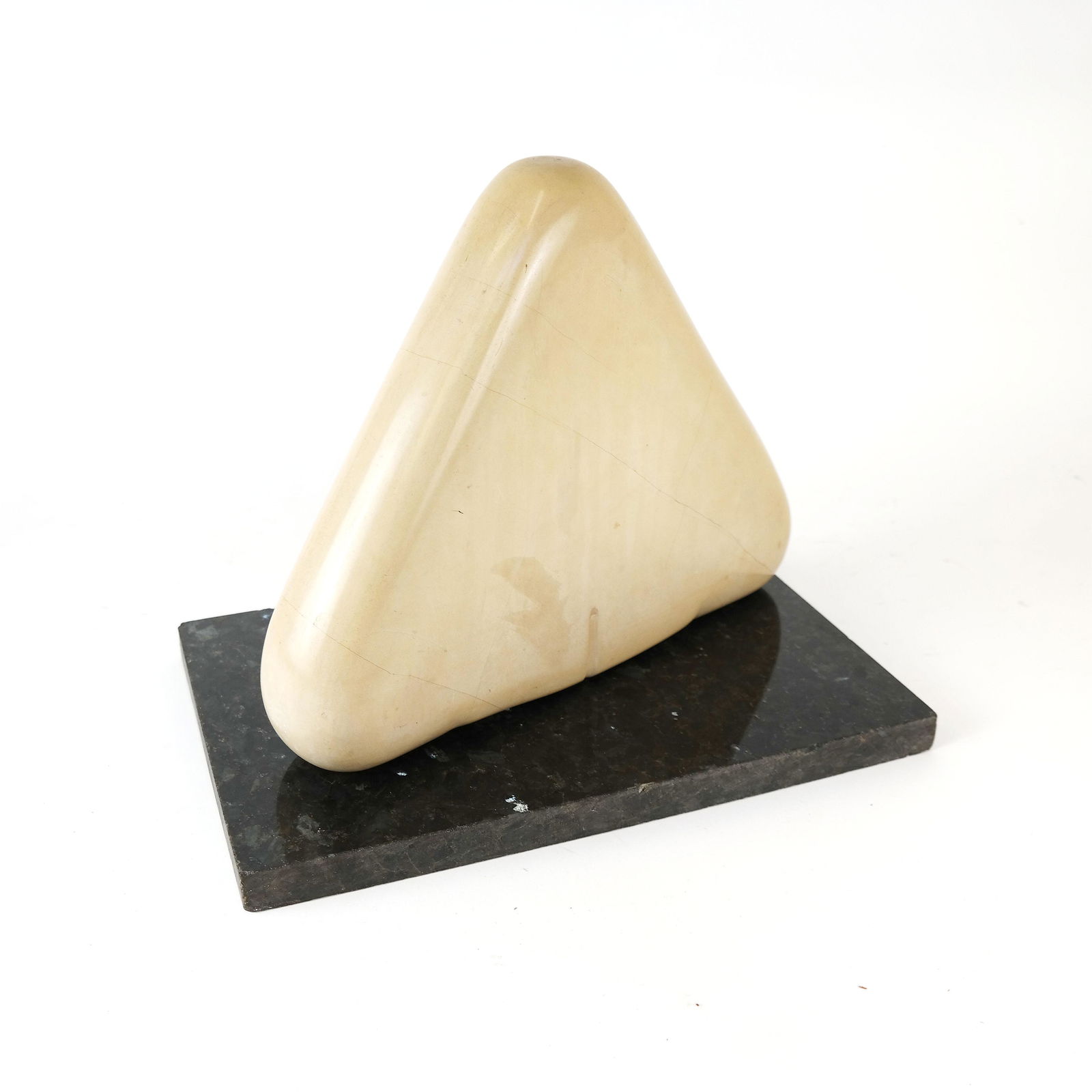 Joe FUNK: Triangular Stone on Marble Base (1 of 15)