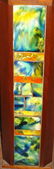 227: Mid Century Modern Art Pottery & Rosewood Lamp - 2