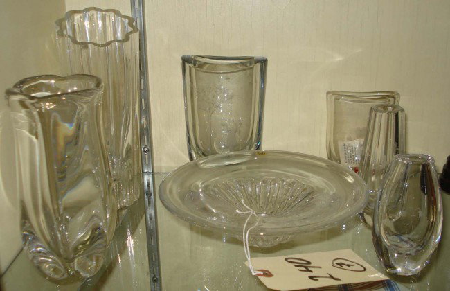 Six Vases: Lenox, Kosta, Orrefors, 6 Vases