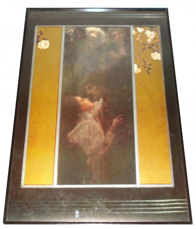 Print, Gustav Klimt: Framed and Matted Under Glass Print After Loue. Framed in Austria. 31" x 21"