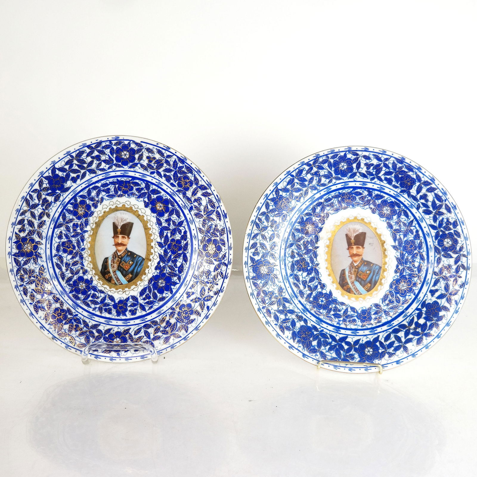 Pair Russian Porcelain Portrait Plates (1 of 7)