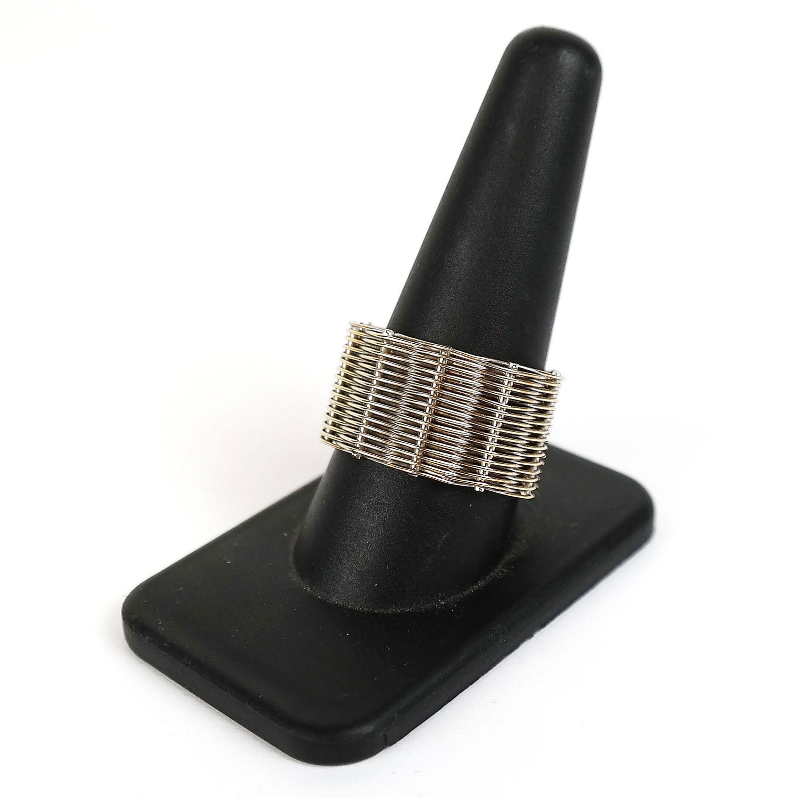 18K White Gold Flexible Unisex Ring (1 of 9)