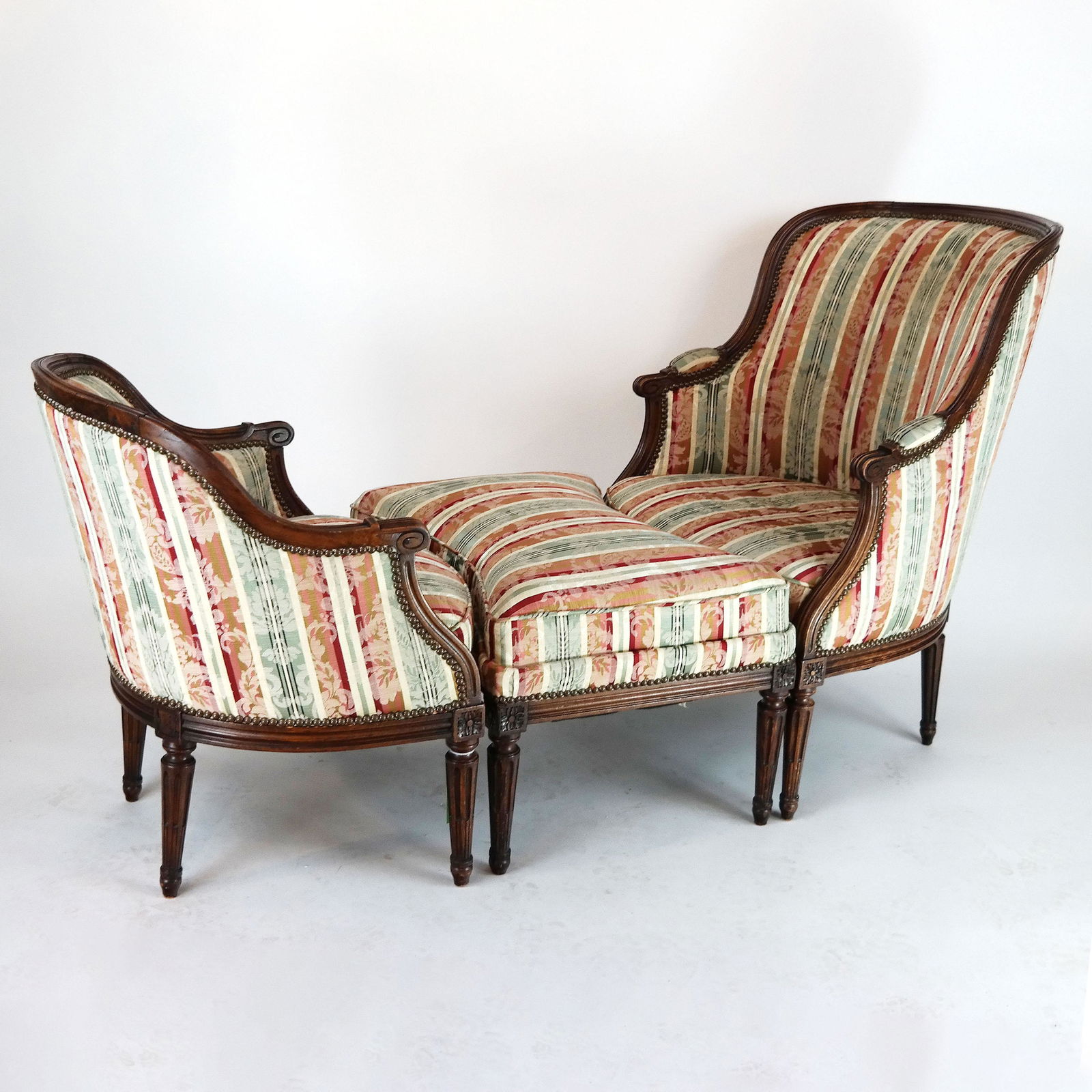 Louis XVI Period Three-Part Chaise (1 of 9)