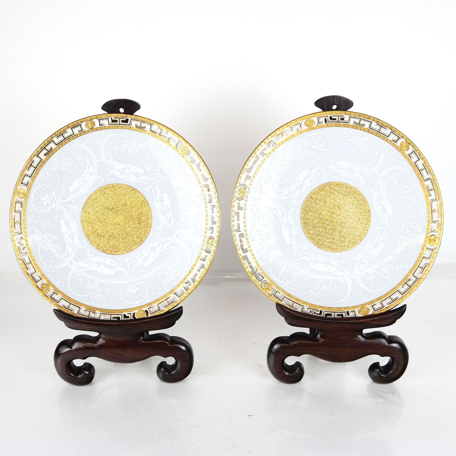 Pair of Mintons Porcelain & Enamel Cabinet Plates (1 of 16)