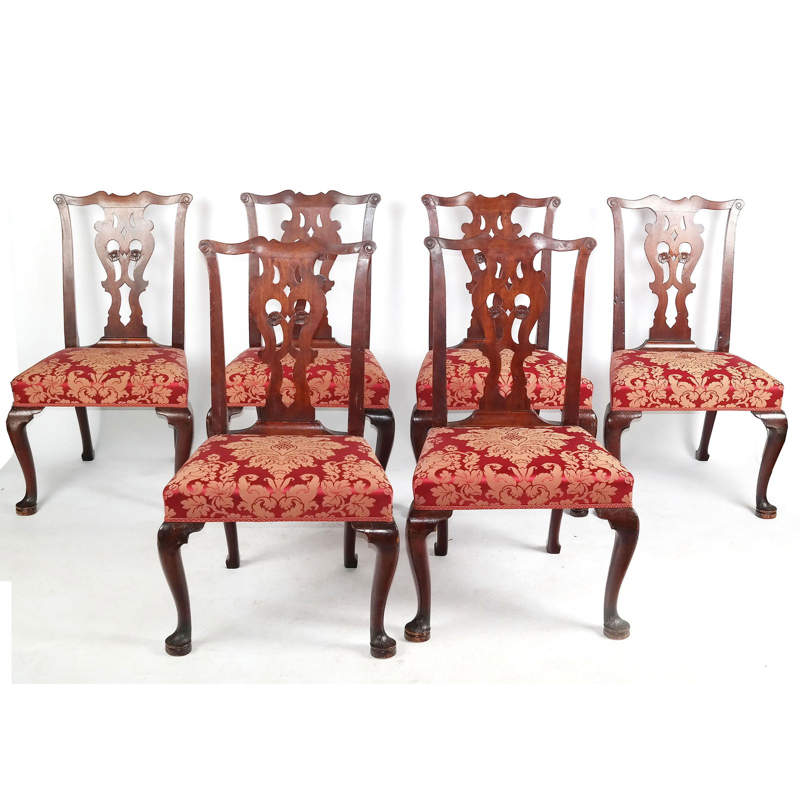 Set of 6 Important 18th C. American Chairs: Magnificent and rare set of American walnut Chippendale chairs, circa 1760, with a provenance from General James Ward, made before the American Revolution. They stayed in the Warren family until 1970,
