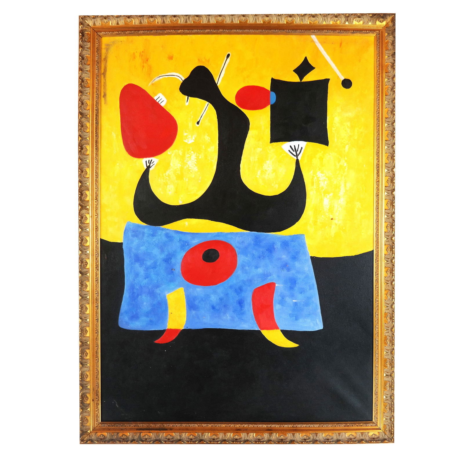 Manner of Joan MIRO: Abstract - Oil Painting (1 of 9)