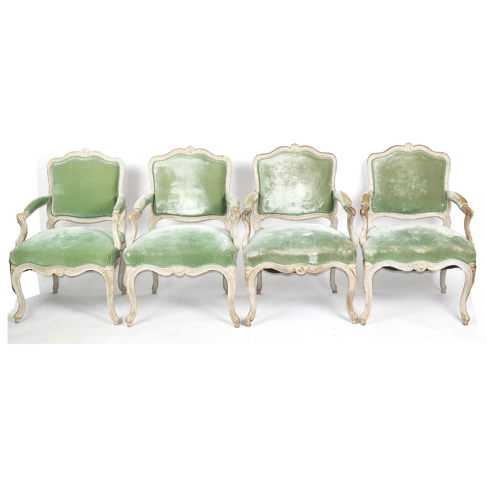 Set of Four 18th C. Louis XVI Arm Chairs (1 of 12)