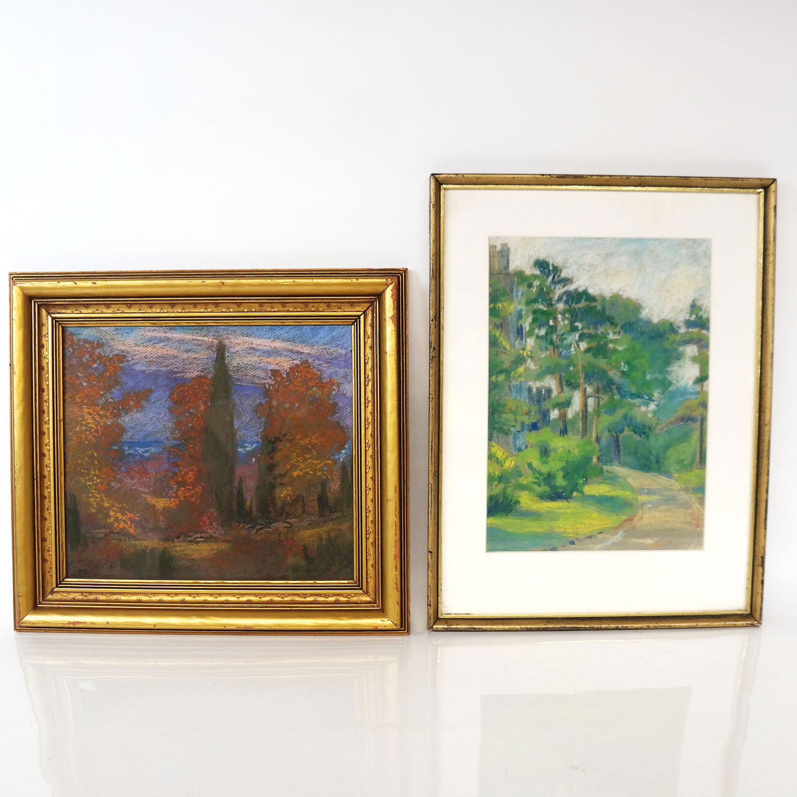Two Pastel Landscape Paintings, Framed (1 of 17)
