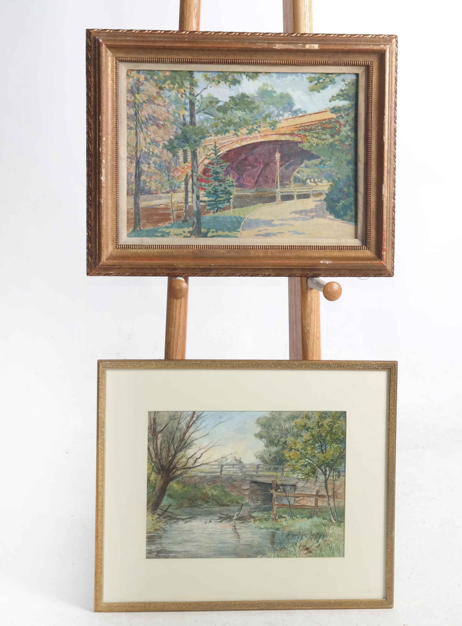 Two Watercolor Landscape Paintings, Framed (1 of 19)
