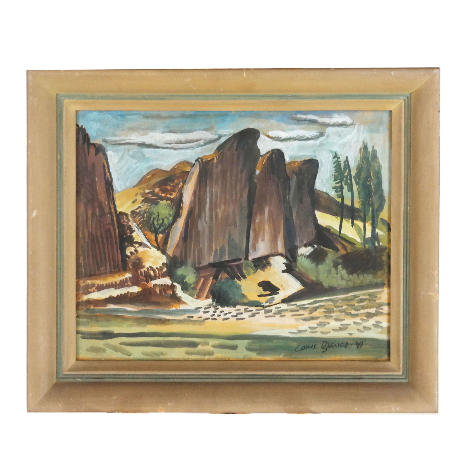 Louis BUNCE: Landscape - Watercolor Painting (1 of 10)