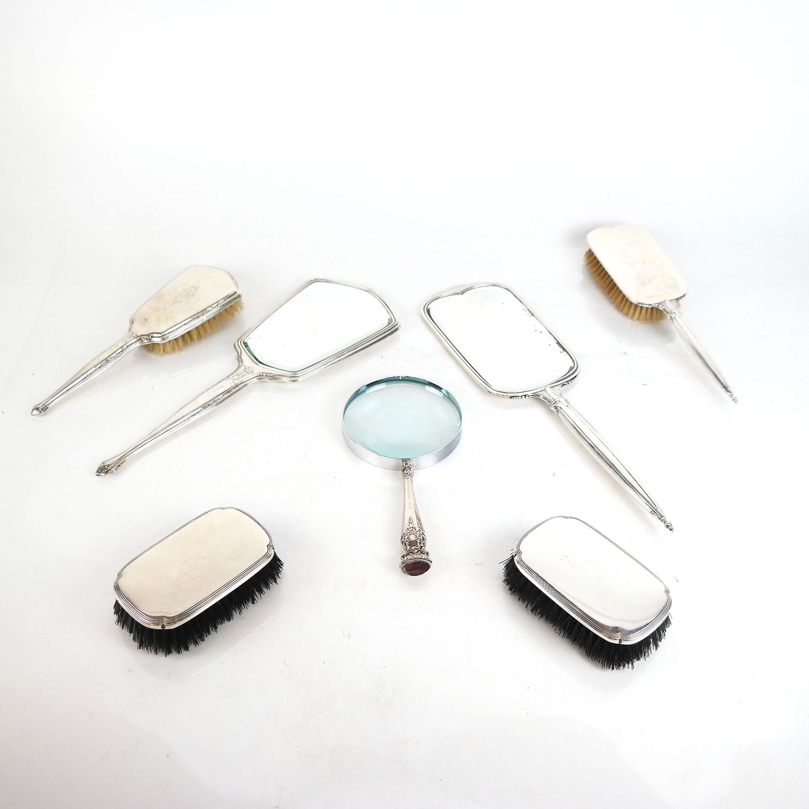 Seven Sterling Silver Mounted Vanity Articles (1 of 15)