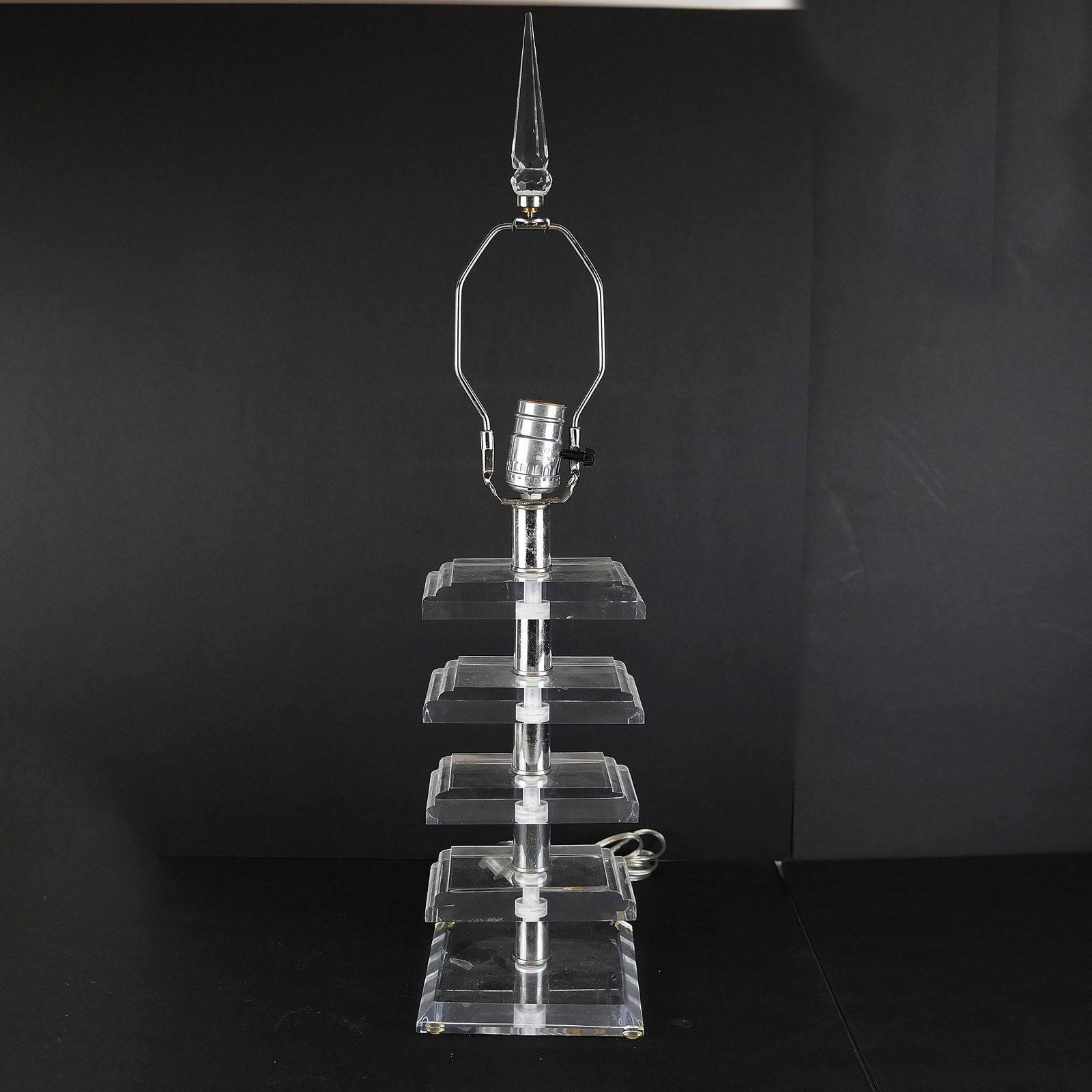 Skyscraper-Style Lucite Lamp (1 of 8)