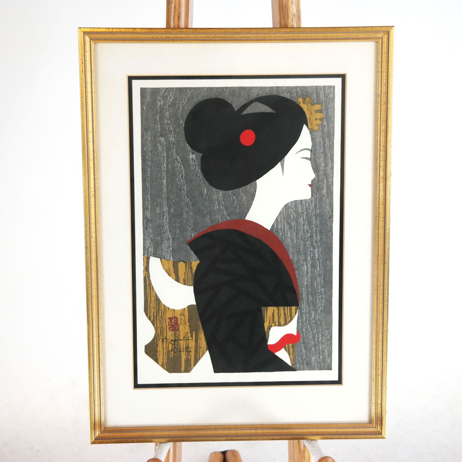 K. SAITO: Study of Young Woman - Woodblock Print (1 of 6)