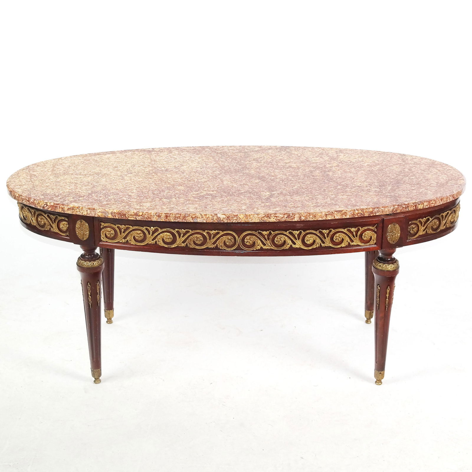 Louis XVI-Style Oval Coffee Table (1 of 11)