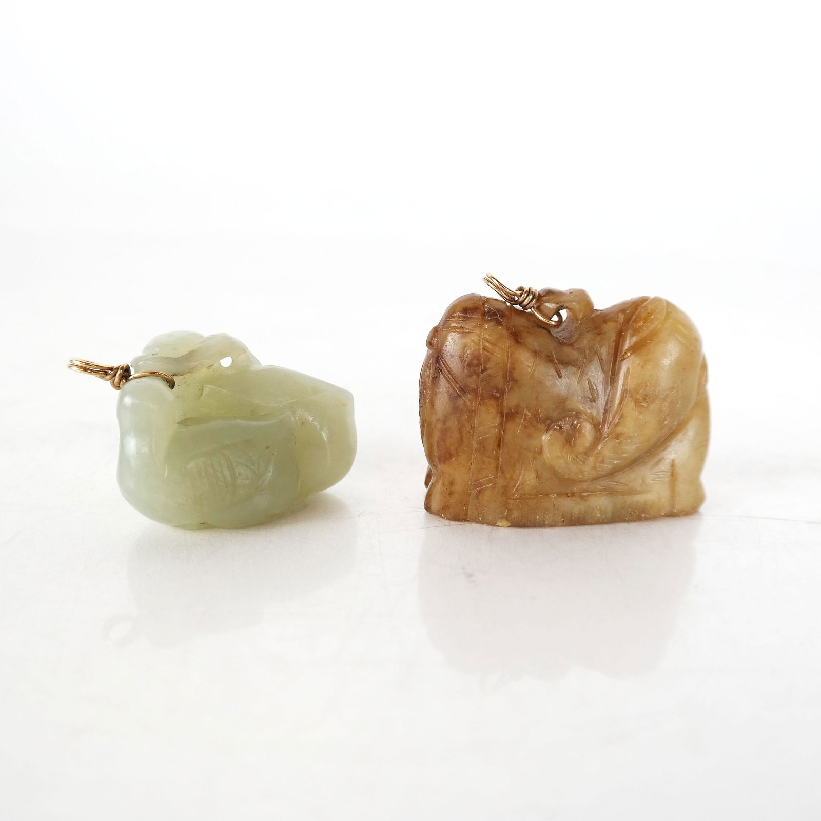 Two Chinese Carved Pendants: Jade, Other (1 of 18)