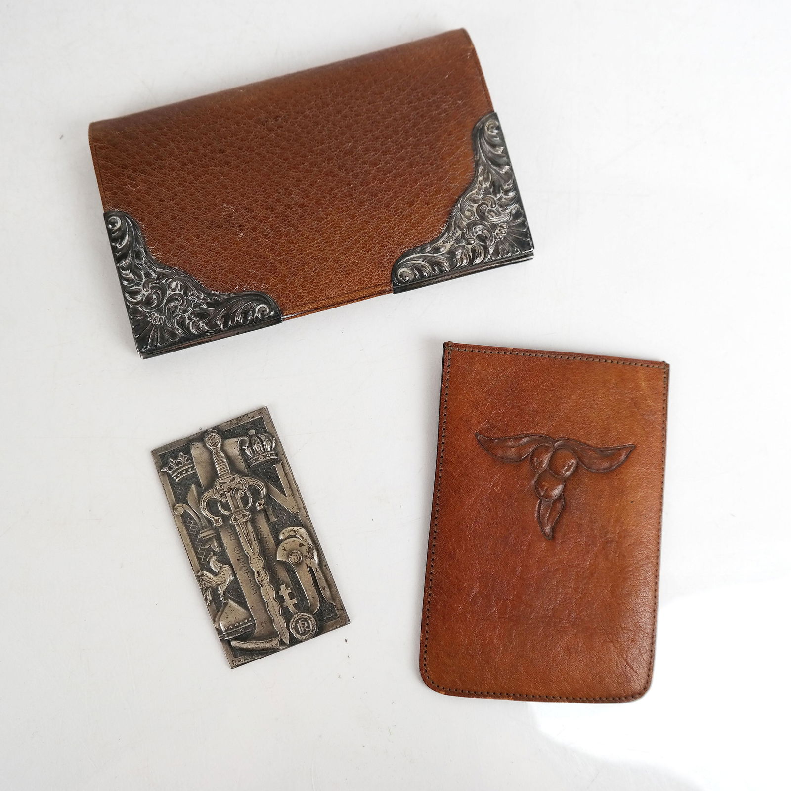Sterling Silver Mounted Leather Wallet, Others (3) (1 of 9)