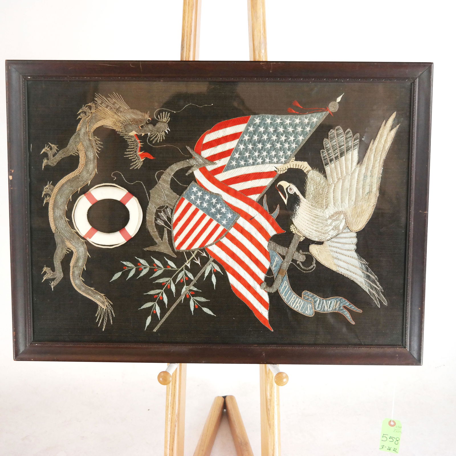 Americana Stumpwork Collage - Flag and Animals (1 of 6)