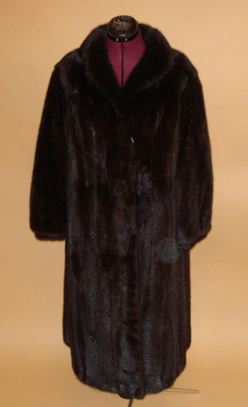 Ladies Black Mink: Full length coat, retailed by Nilsson of Copenhagen.