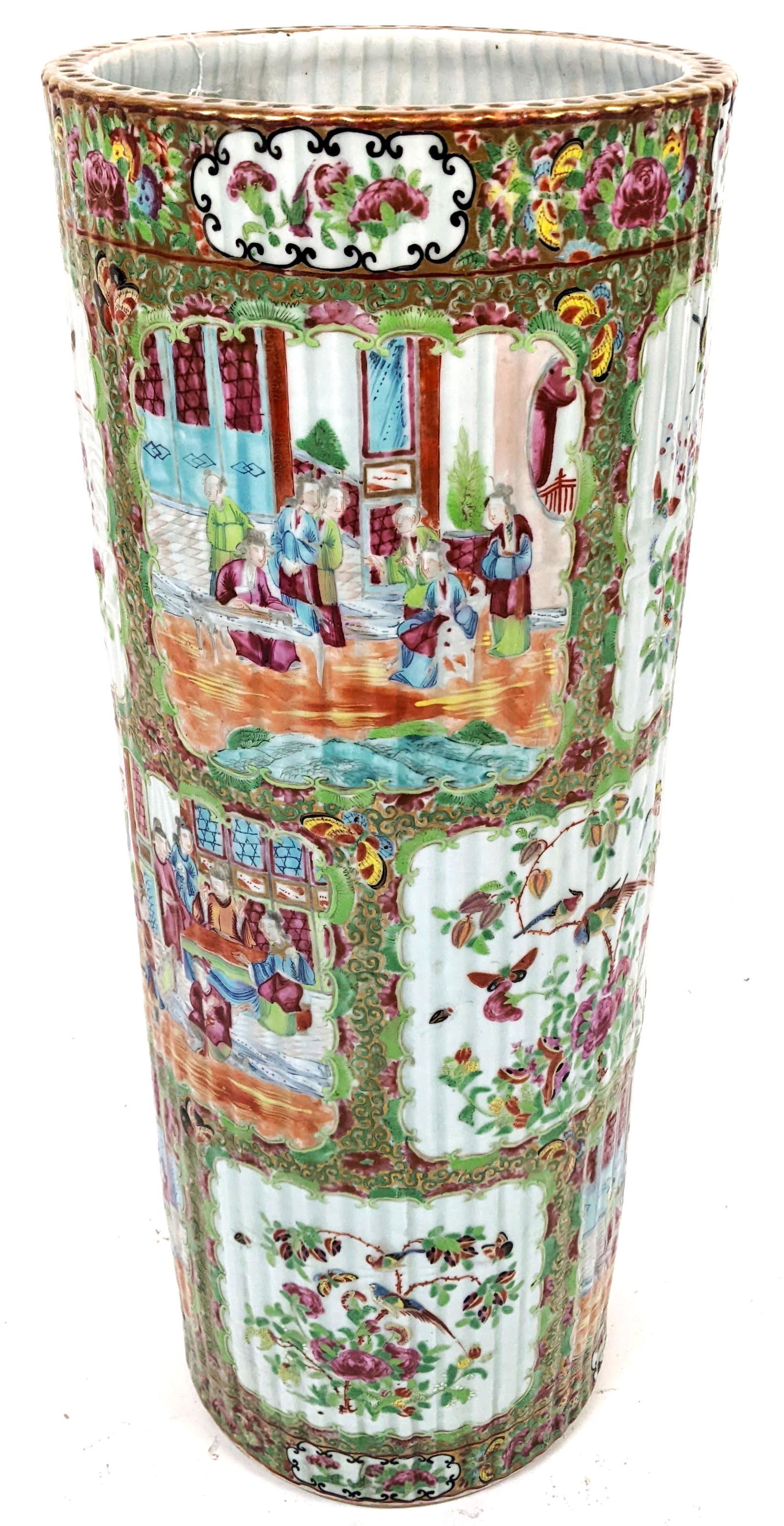 Antique Rose Medallion Umbrella Holder (1 of 11)