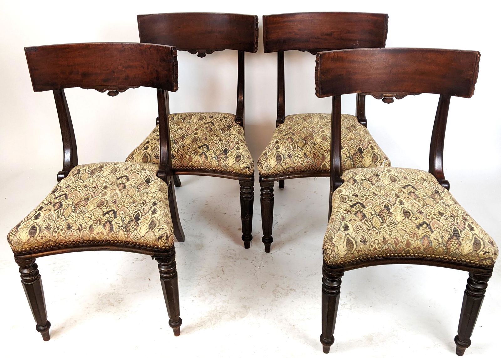 Set of 4 Regency Mahogany Side Chairs (1 of 9)
