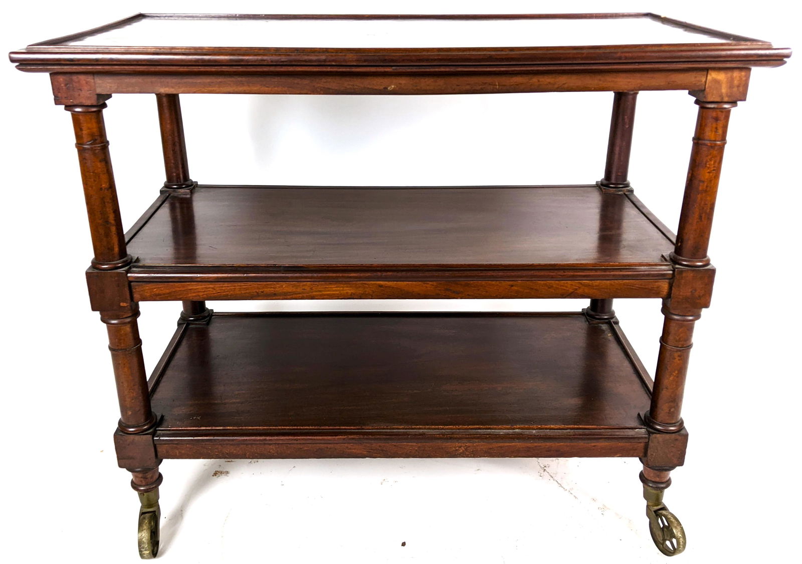 Late 19th C. English 3-Tier Serving Cart (1 of 10)