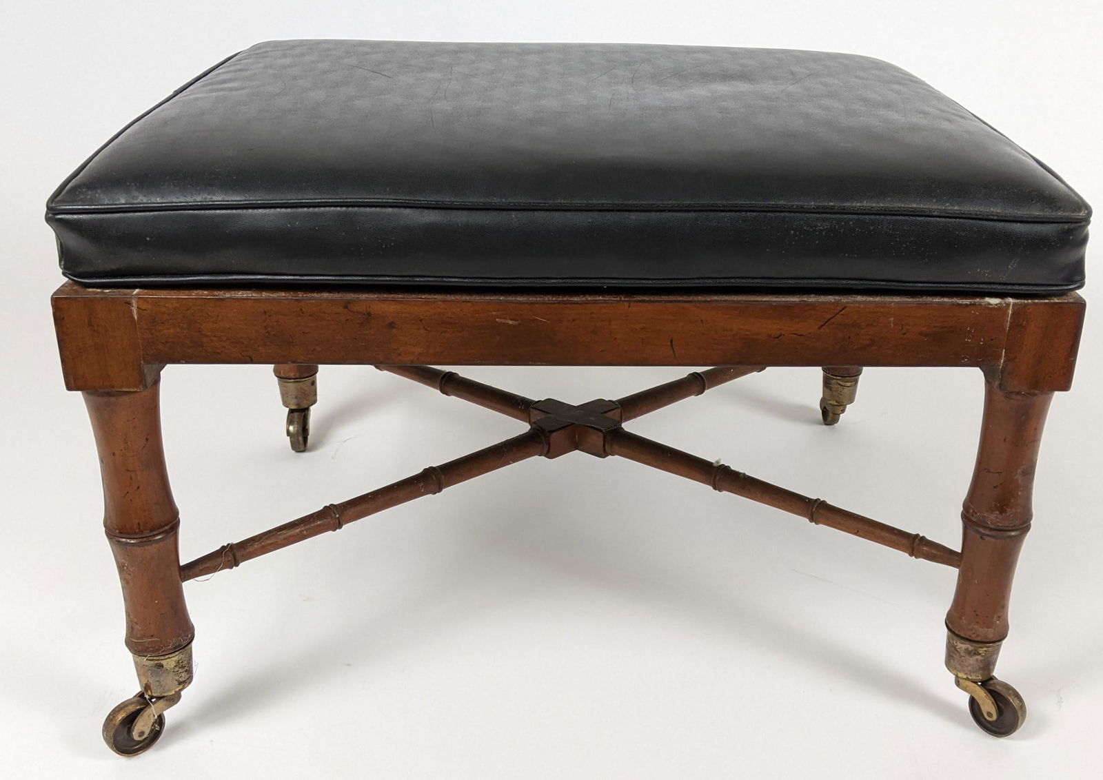 Mahogany Regency-Style Ottoman (1 of 8)