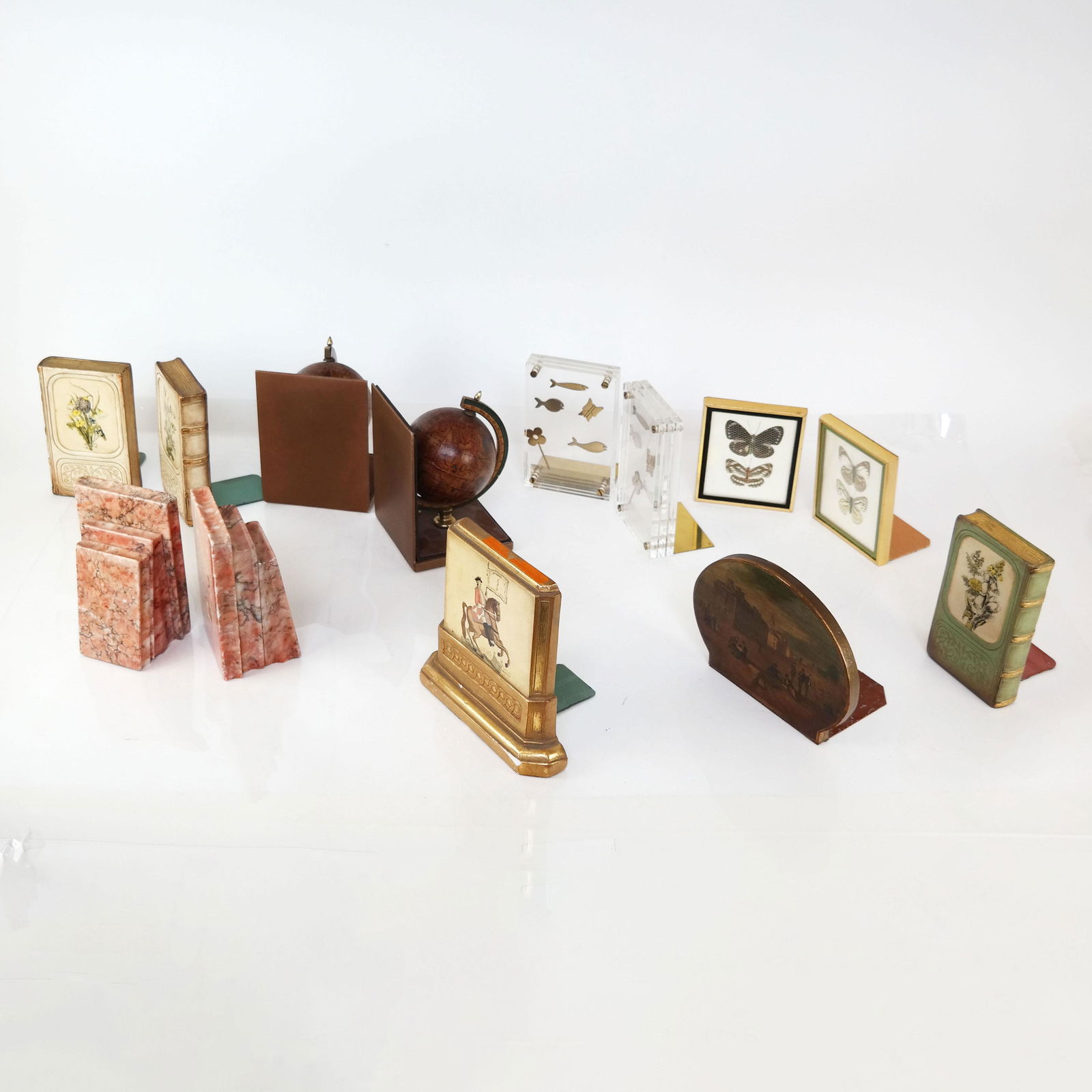 Group of Bookends: 5 Pairs, 3 Singles (1 of 13)