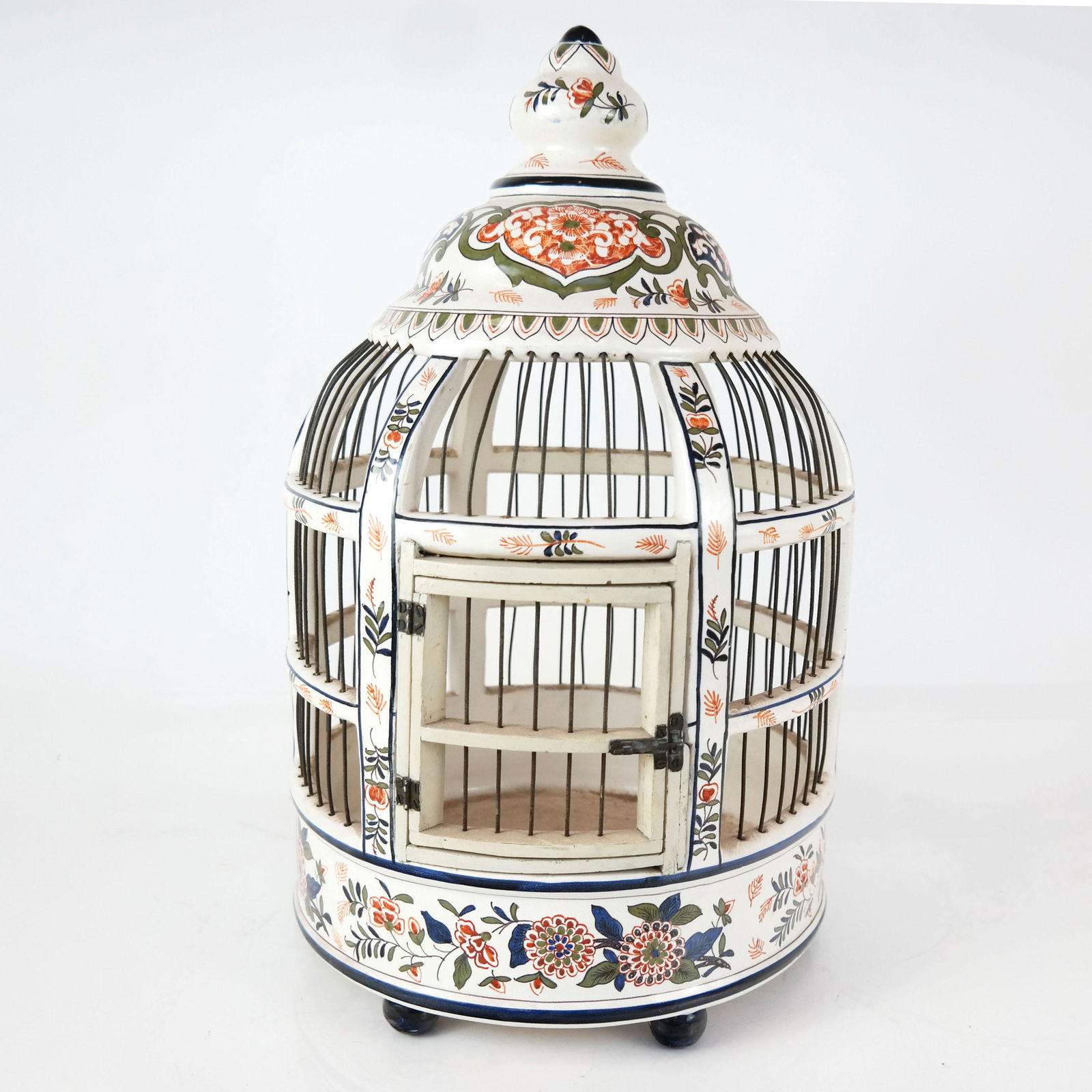 French Faience Birdcage (1 of 8)